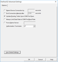 advanced settings for modem server compatibility